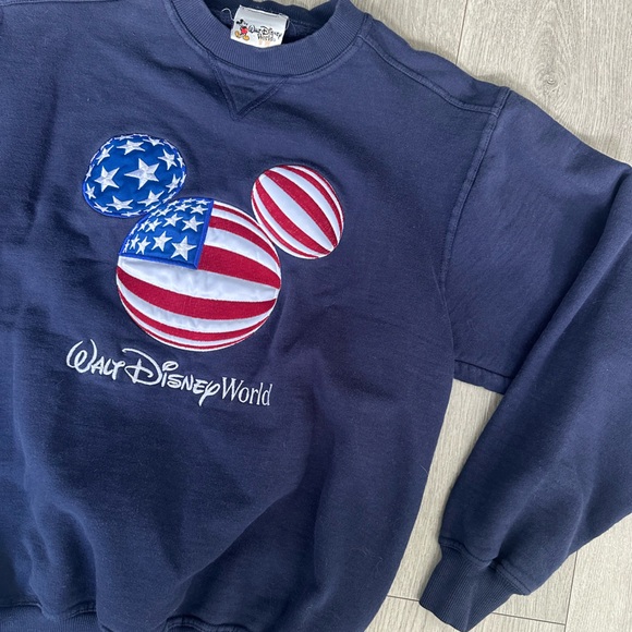 Disney Navy Sweatshirt with Mickey Design - Picture 2 of 3